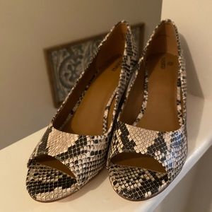 Snakeskin Wedges